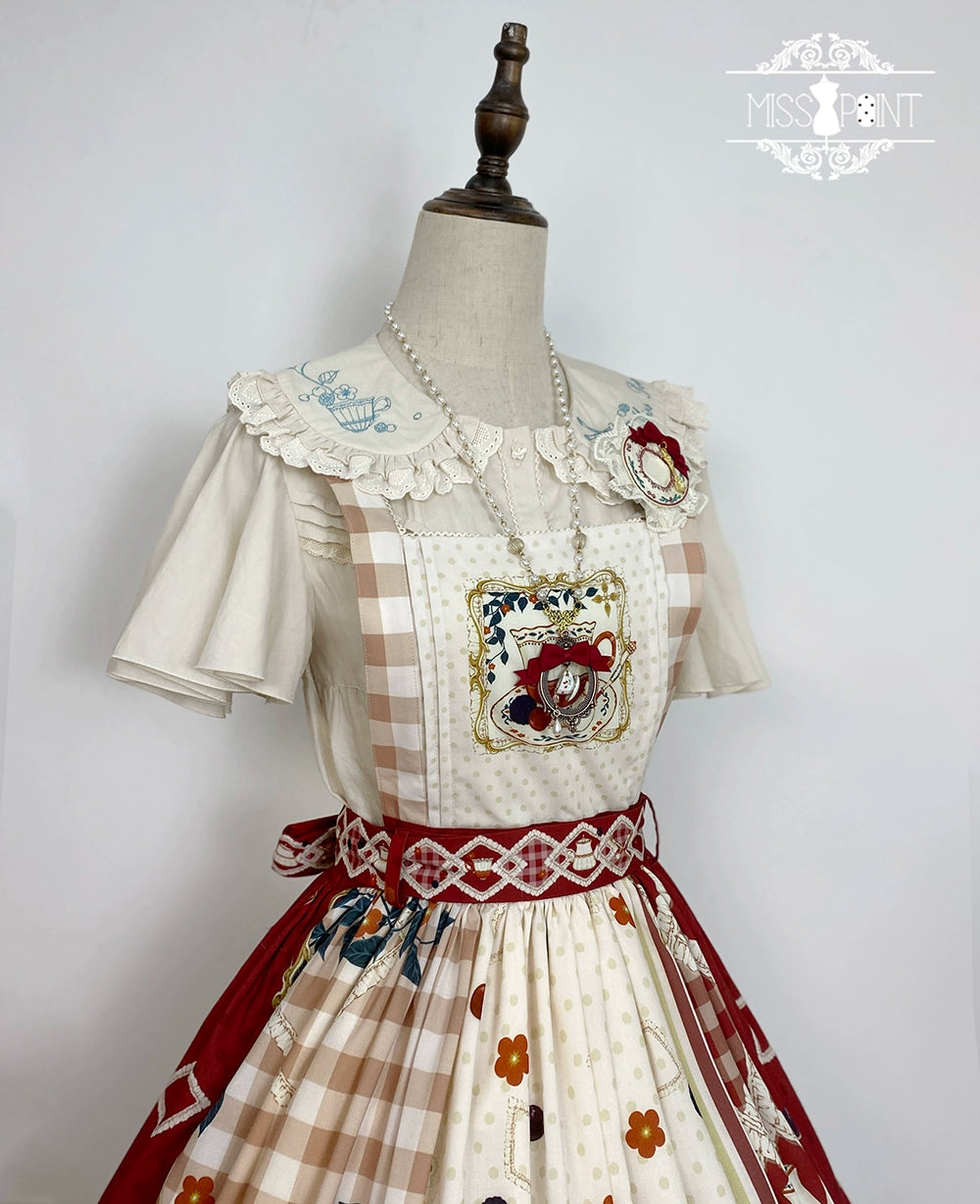 【予約販売】Picnic Tea Party 2wayサロペットスカート
