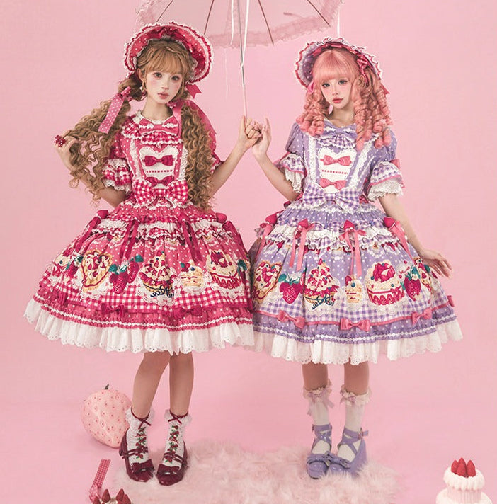 【受注予約8/26まで】Strawberry Cake Guide プリントワンピース 新色