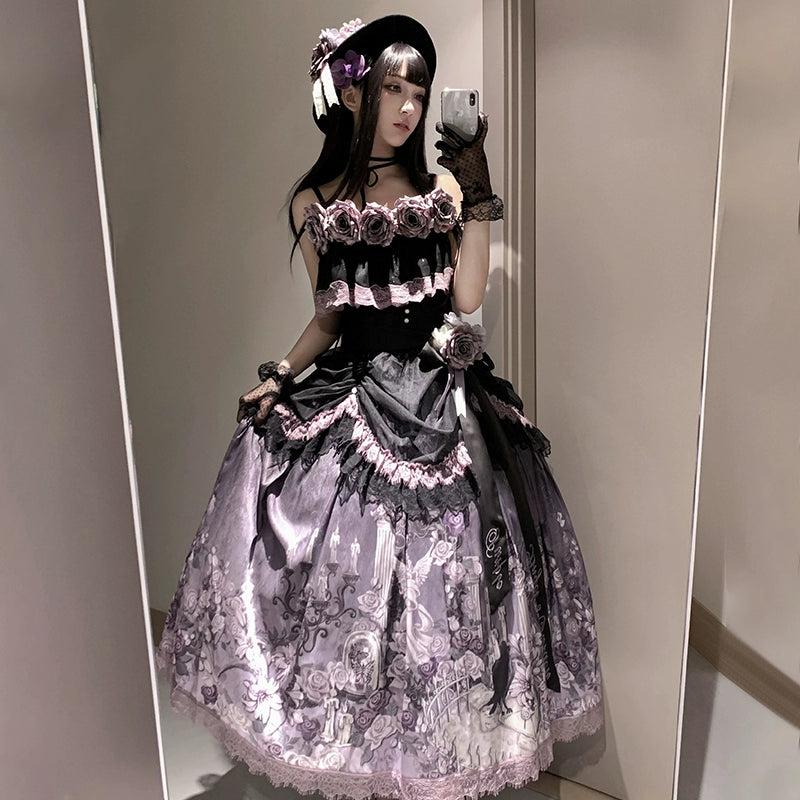 Mysterious Rose 薔薇とレースのセットアップ