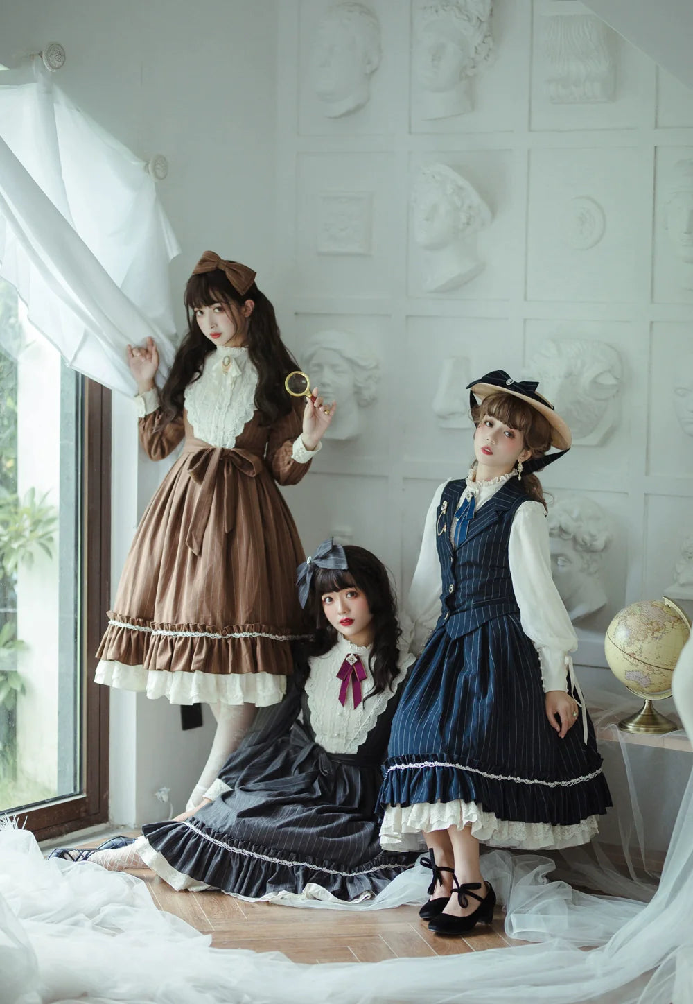 【予約販売】英国クラシカルロリィタ 縦縞ベスト
