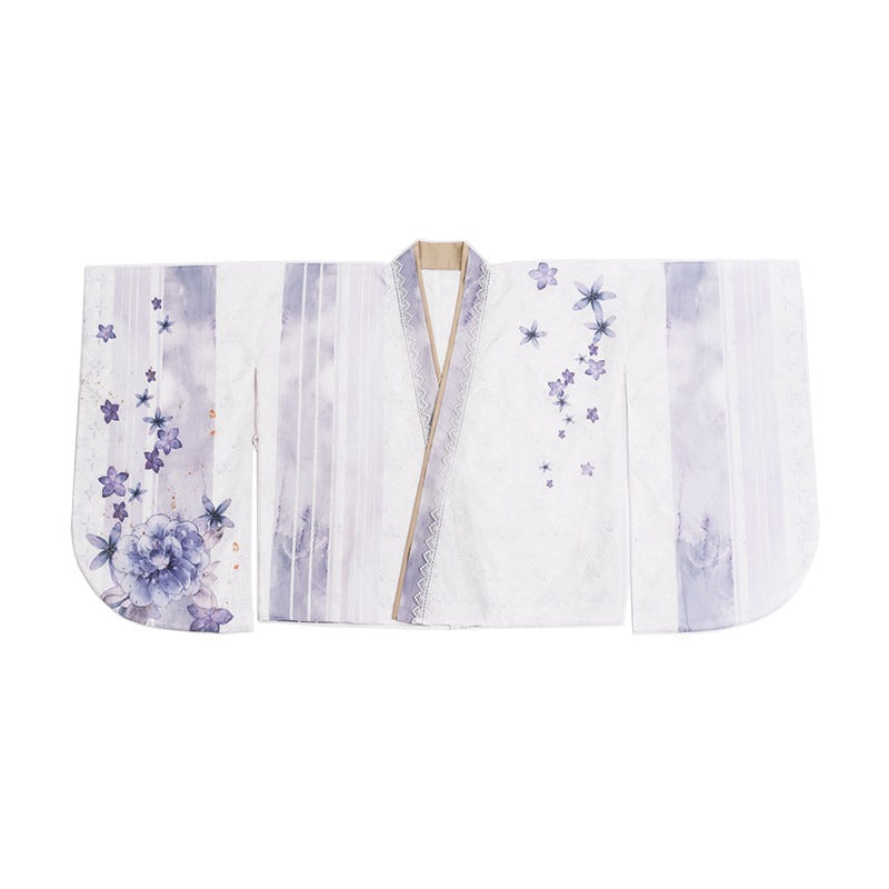 Japanese-style print and lace kimono-style tops [20% off when purchased together]