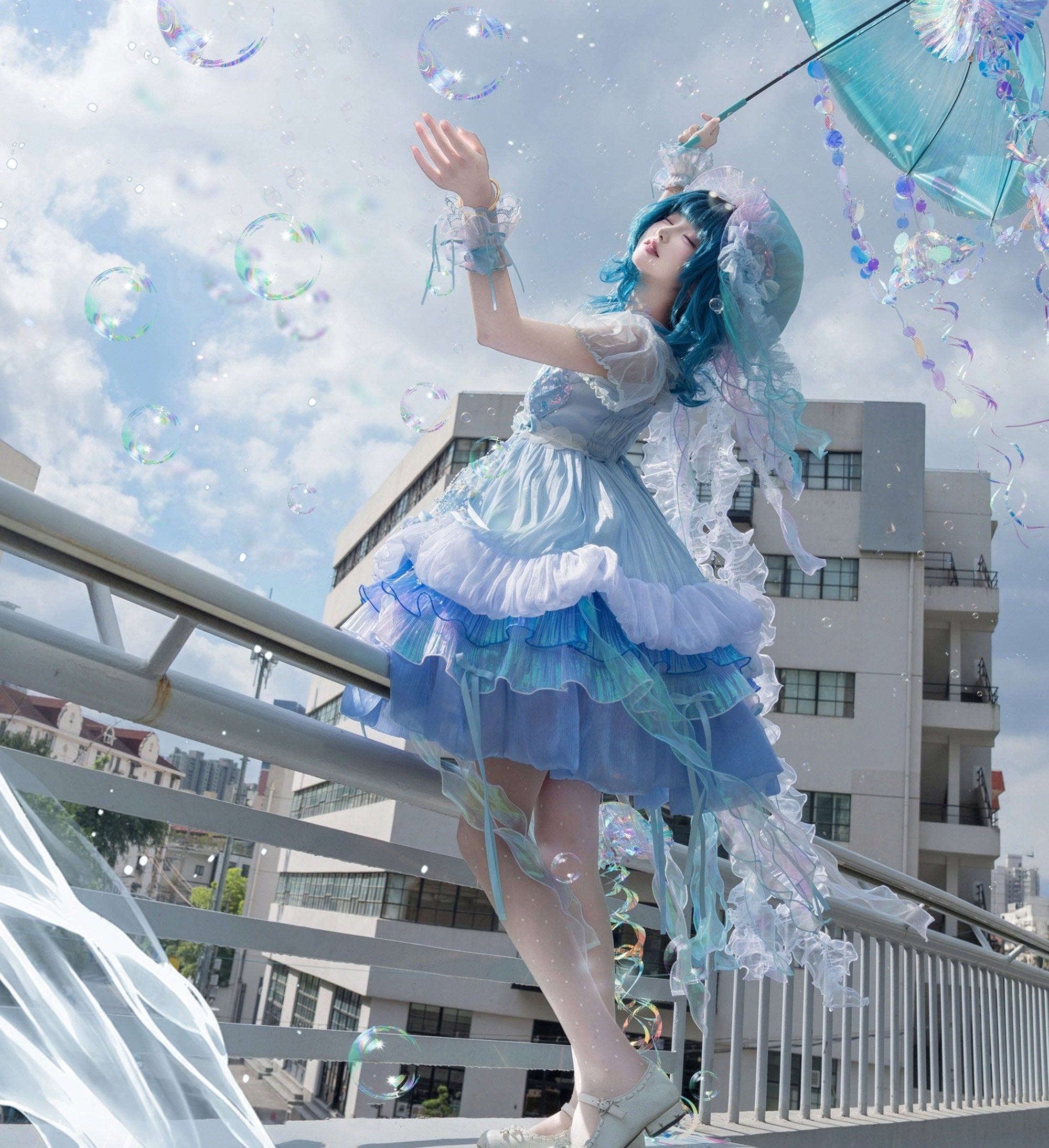 【受注予約7/30まで】琉璃海月 幻想ジャンパースカート