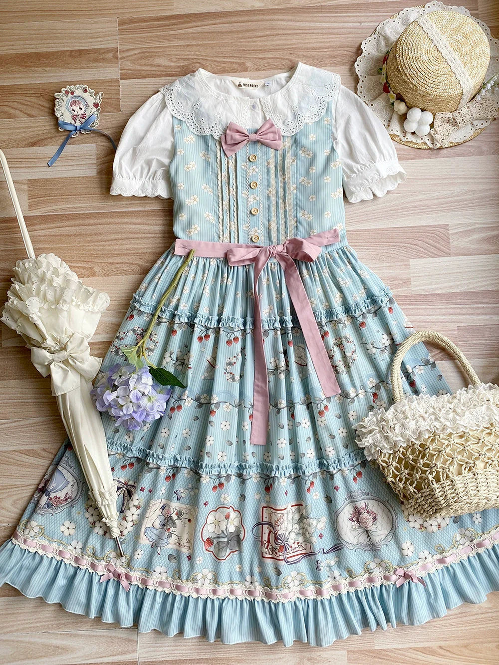 【予約販売】Sweetie Sheep フェイクレイヤードワンピース
