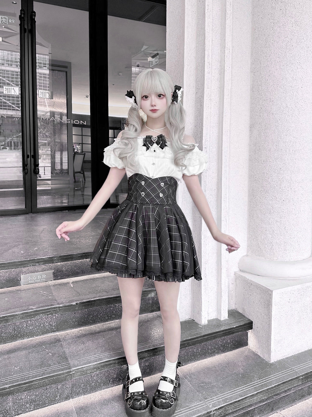 Black Heart サブカル地雷系ミニ丈セットアップ