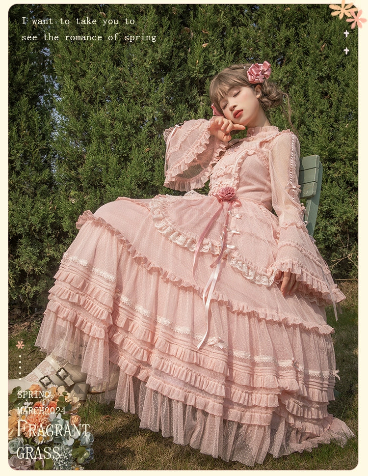 [Resale/Pre-orders available until 2/12] Fragrant Grass Frill Sheer Blouse