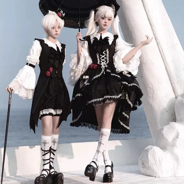 [Pre-orders available until 10/8] Rose of the Night Gothic Lolita Jumper Skirt