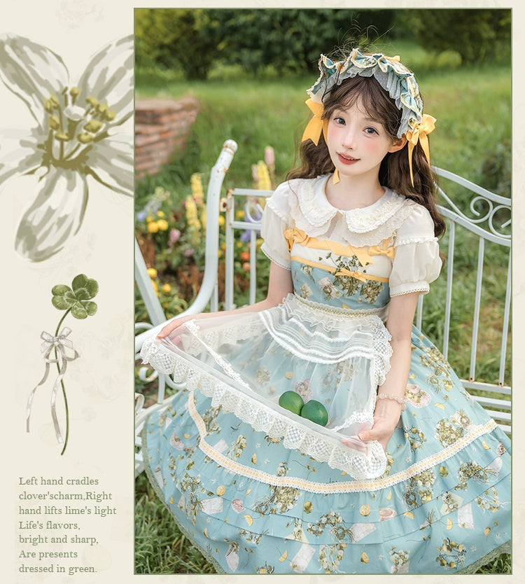 【受注予約5/18まで】Four Leaf Clover and Lime ジャンパースカート