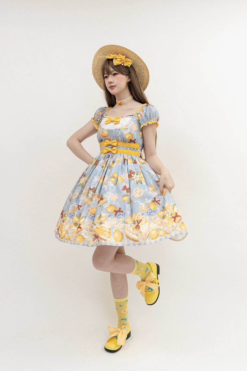 【受注予約6/26まで】Lemon Biscuit プリントワンピース