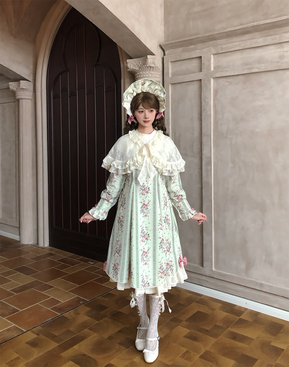 【受注予約10/20まで】Susan Garden クラシカル長袖ワンピース・ロング丈