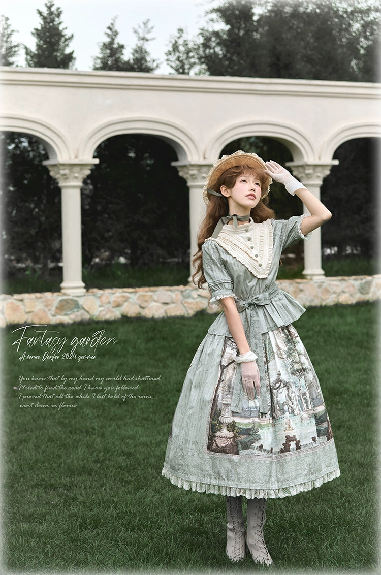 [Sales period ended] Fantasy Garden Stand Collar Top