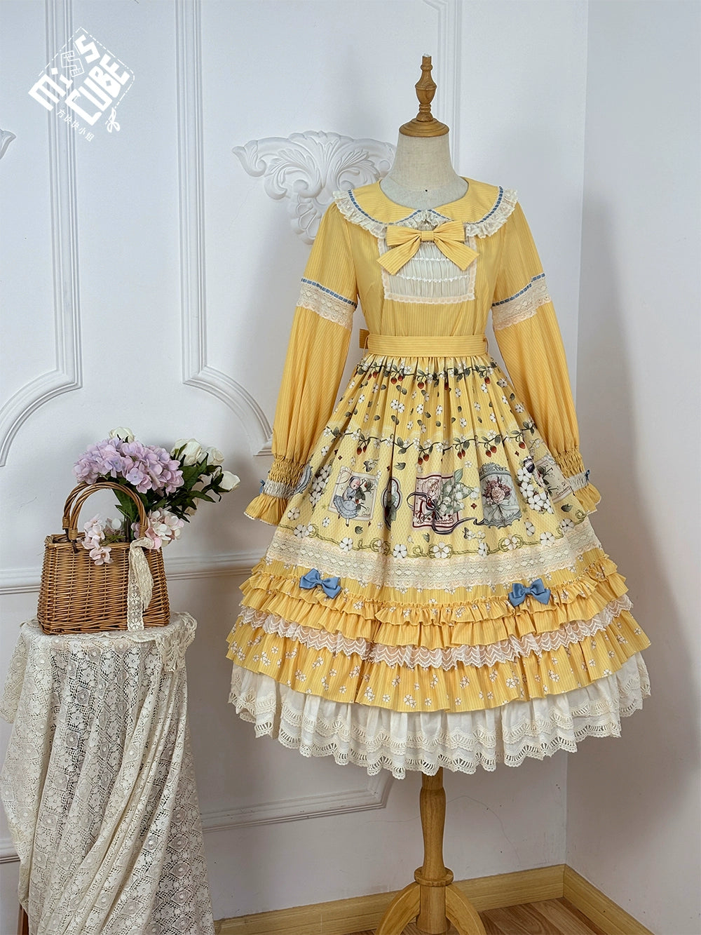 【予約販売】Sweetie Sheep フリルワンピース・プリントタイプ