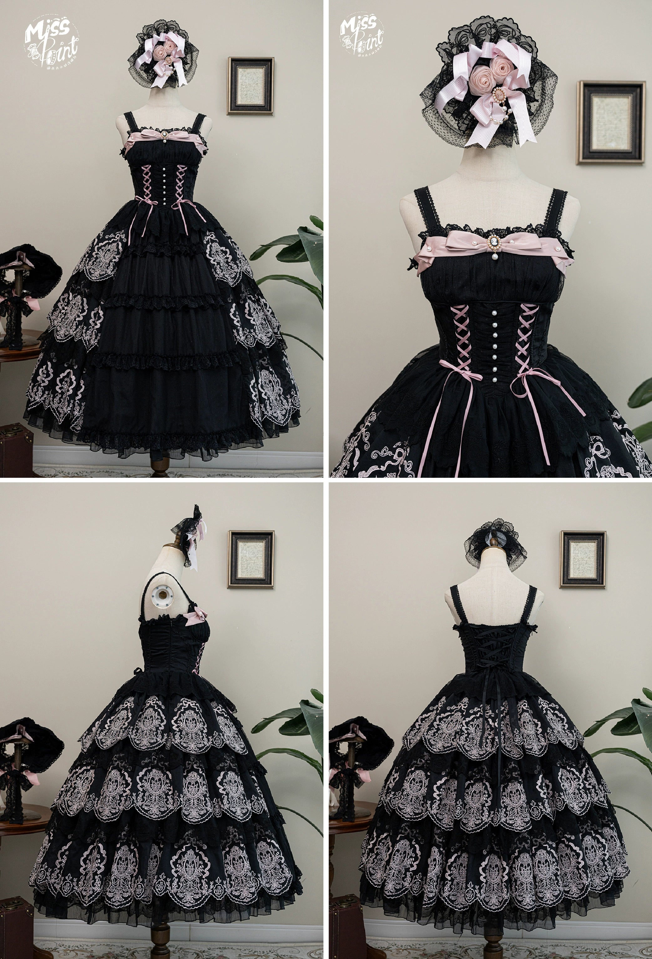 【予約販売】Noble Garden 刺繍ジャンパースカート