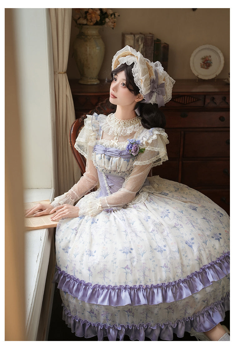 Iris Bouquet 2段フリルジャンパースカートセット