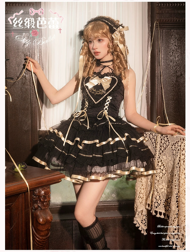 【受注予約1/23まで】Silk Ballet ジャンパースカート・ショート丈