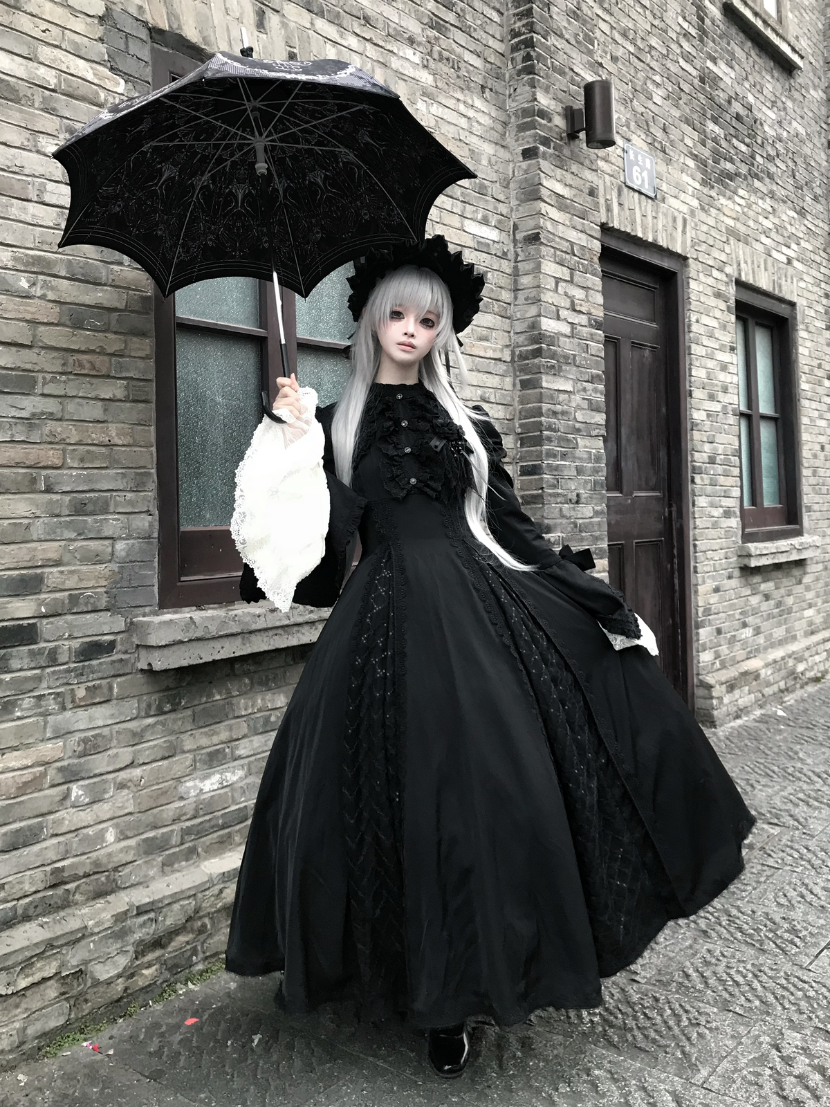 【受注予約11/4まで】Silver Mist 姫袖ゴシックワンピース