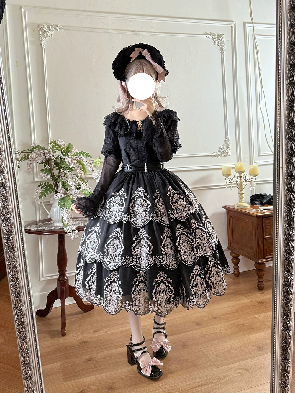 【予約販売】Noble Garden 付け袖付きレースブラウス