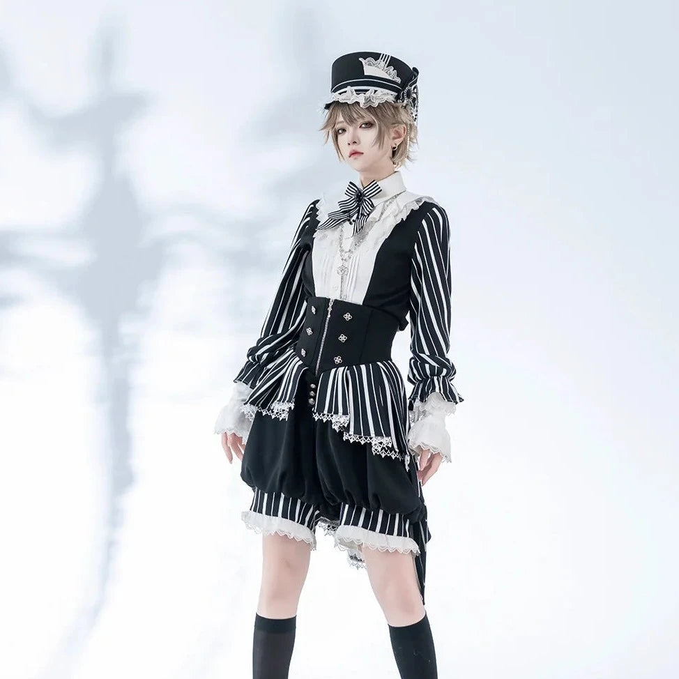【予約販売】Marvelous Trick 皇子系ストライプブラウス