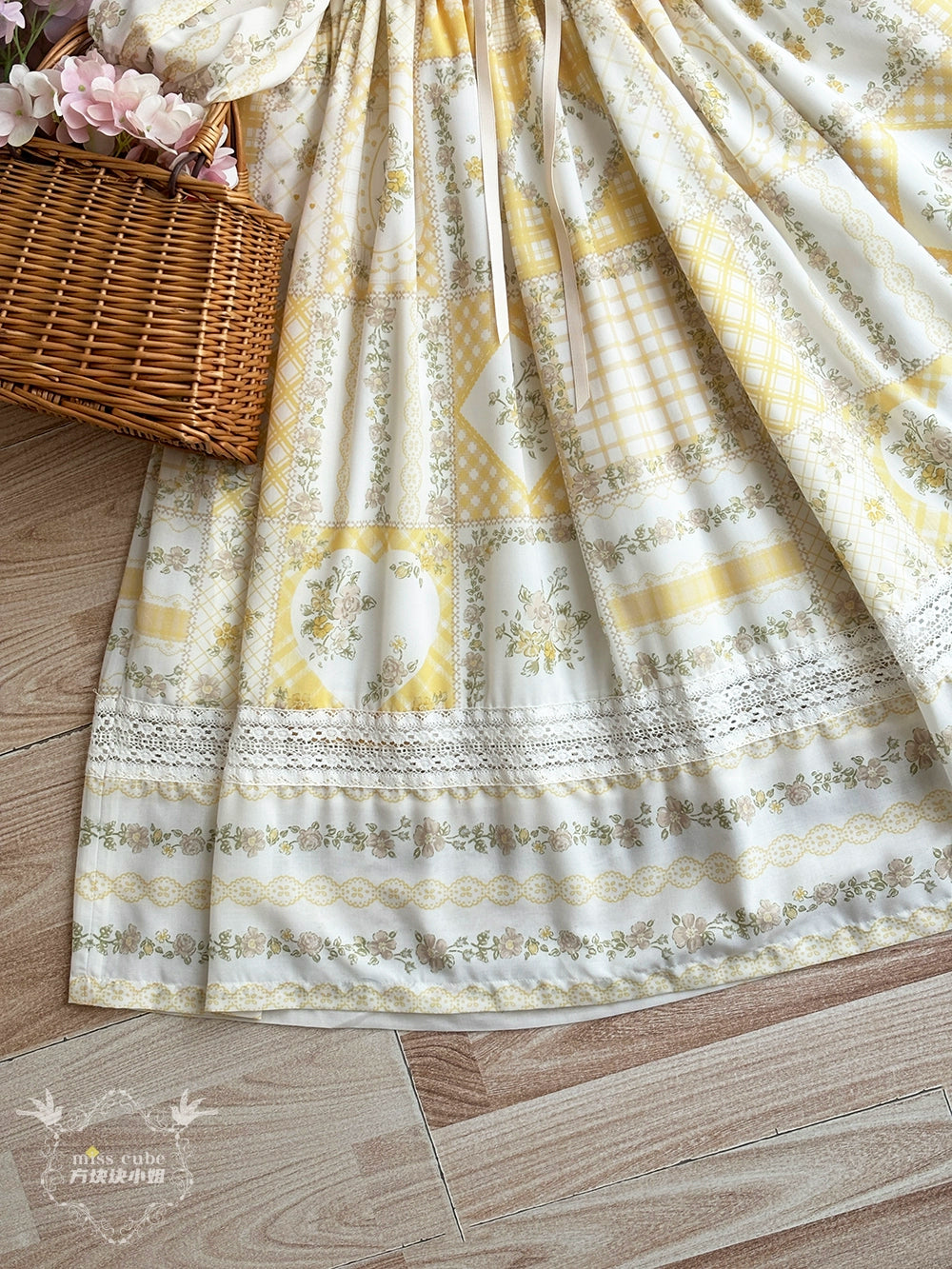 【予約販売】Pathwork Garden カントリー風長袖ワンピース