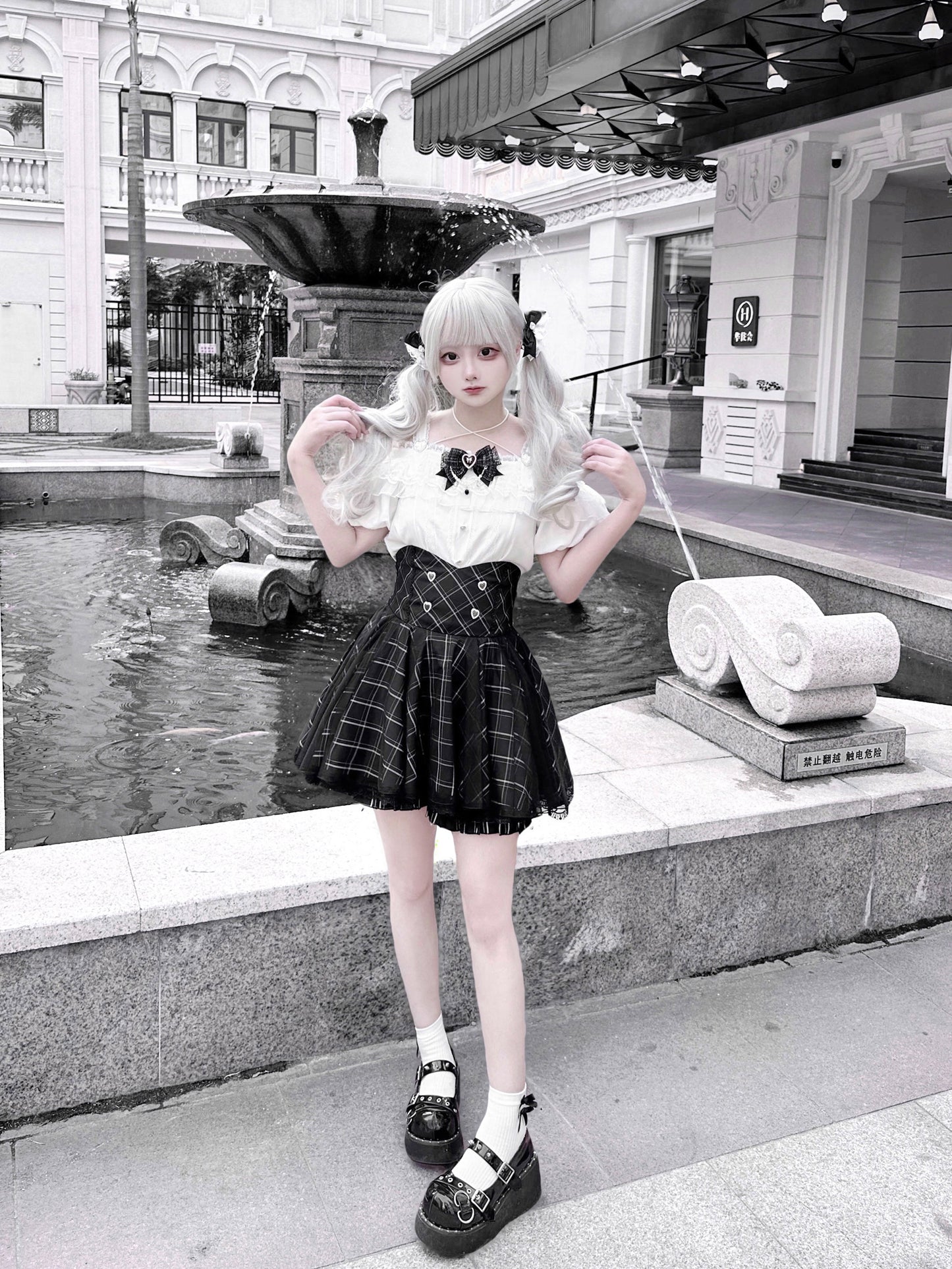 Black Heart サブカル地雷系ミニ丈セットアップ