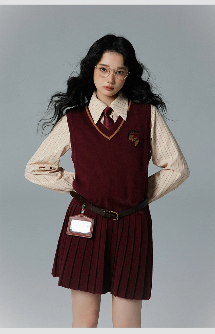 [Pre-order] Hogwarts School of Witchcraft and Wizardry V-neck knit jumper skirt