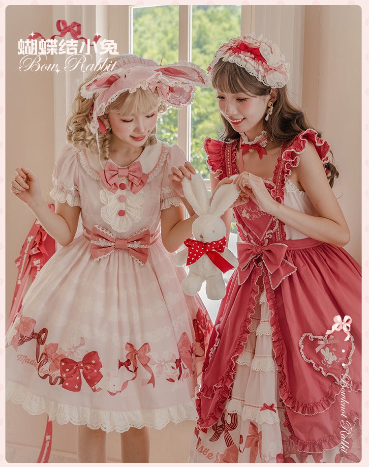 【受注予約6/11まで】Bow Rabbit プリントワンピース