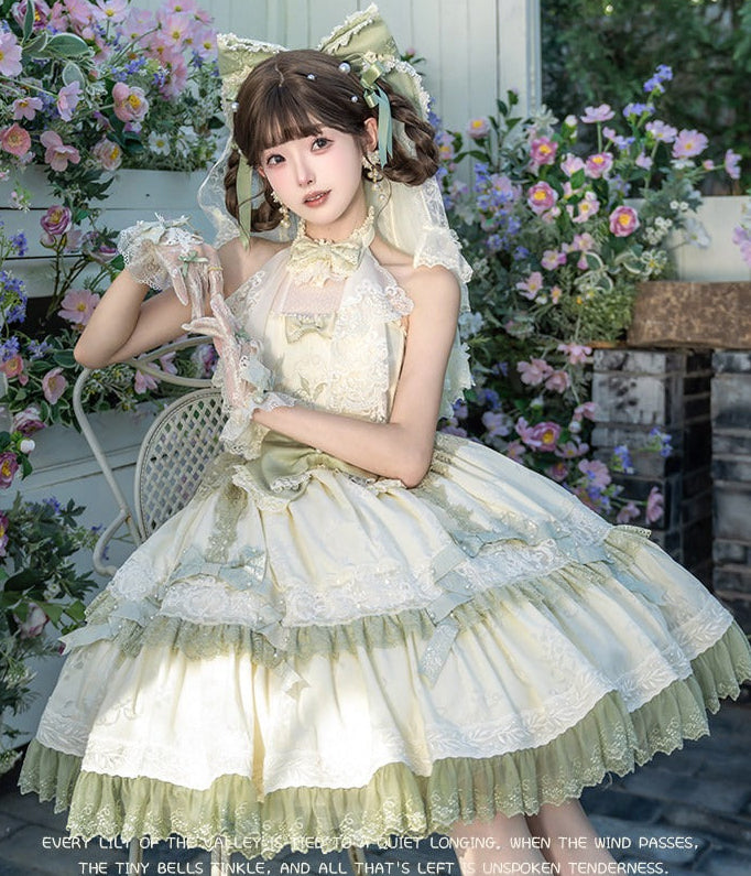 【受注予約7/1まで】最愛の鈴蘭 ホルターネックジャンパースカート