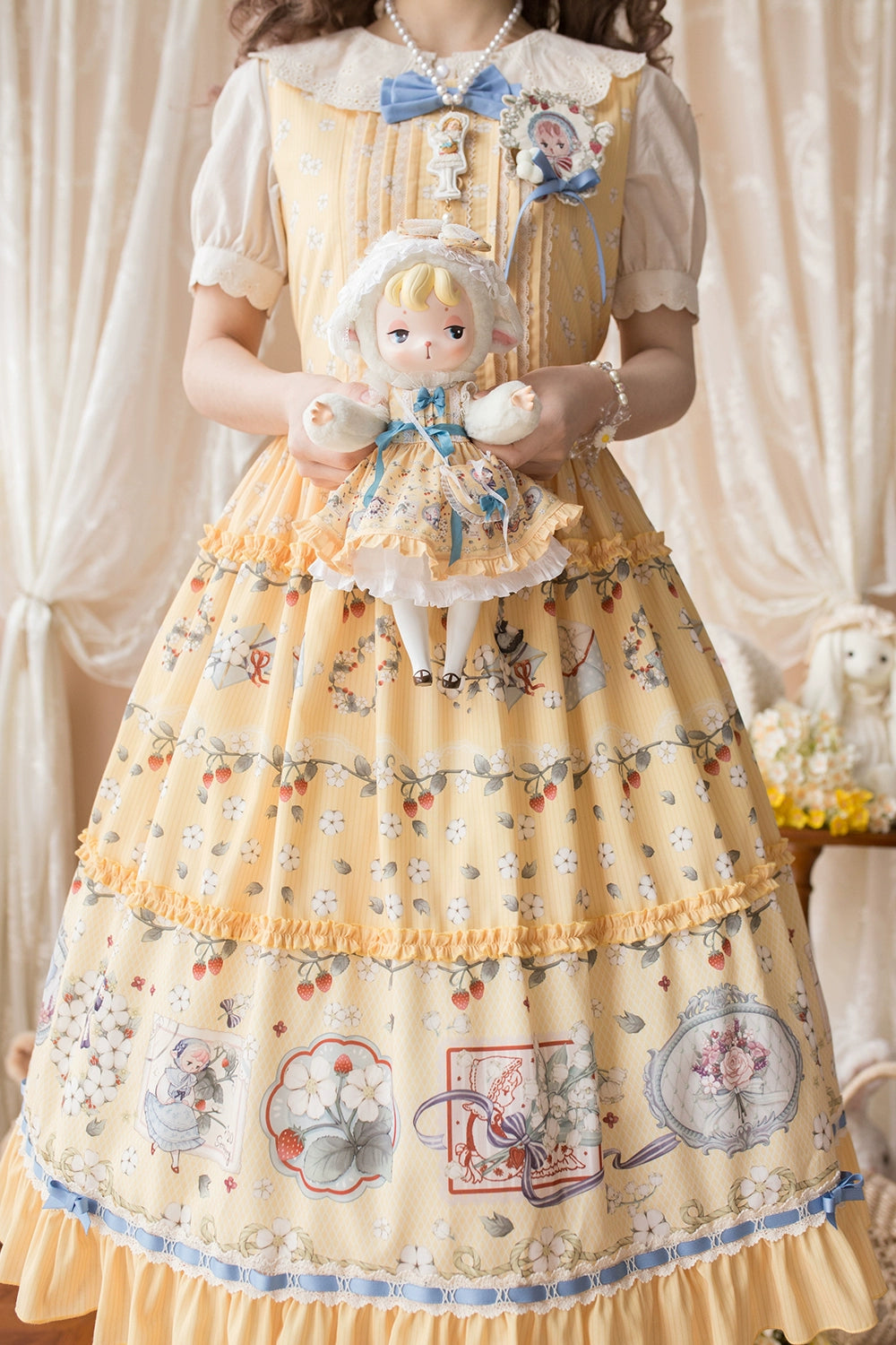 [Pre-orders available until 2/19] Sweetie Sheep Print Jumper Skirt