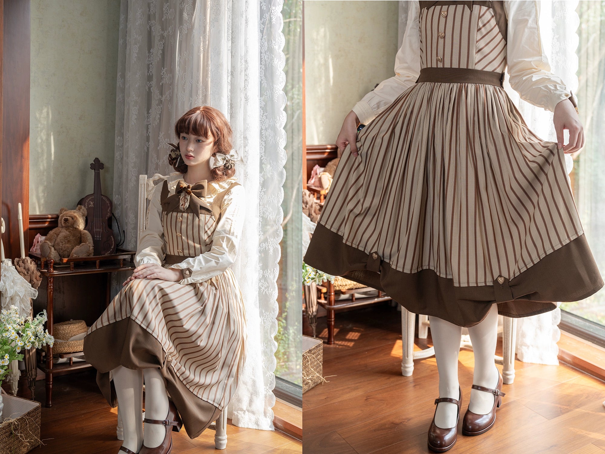 [Pre-orders available until 11/7] Twilight and Nightfall Striped Jumper Skirt