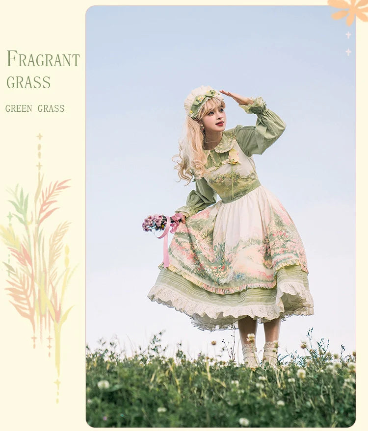 【販売期間終了】Fragrant Grass 丸襟コットンブラウス