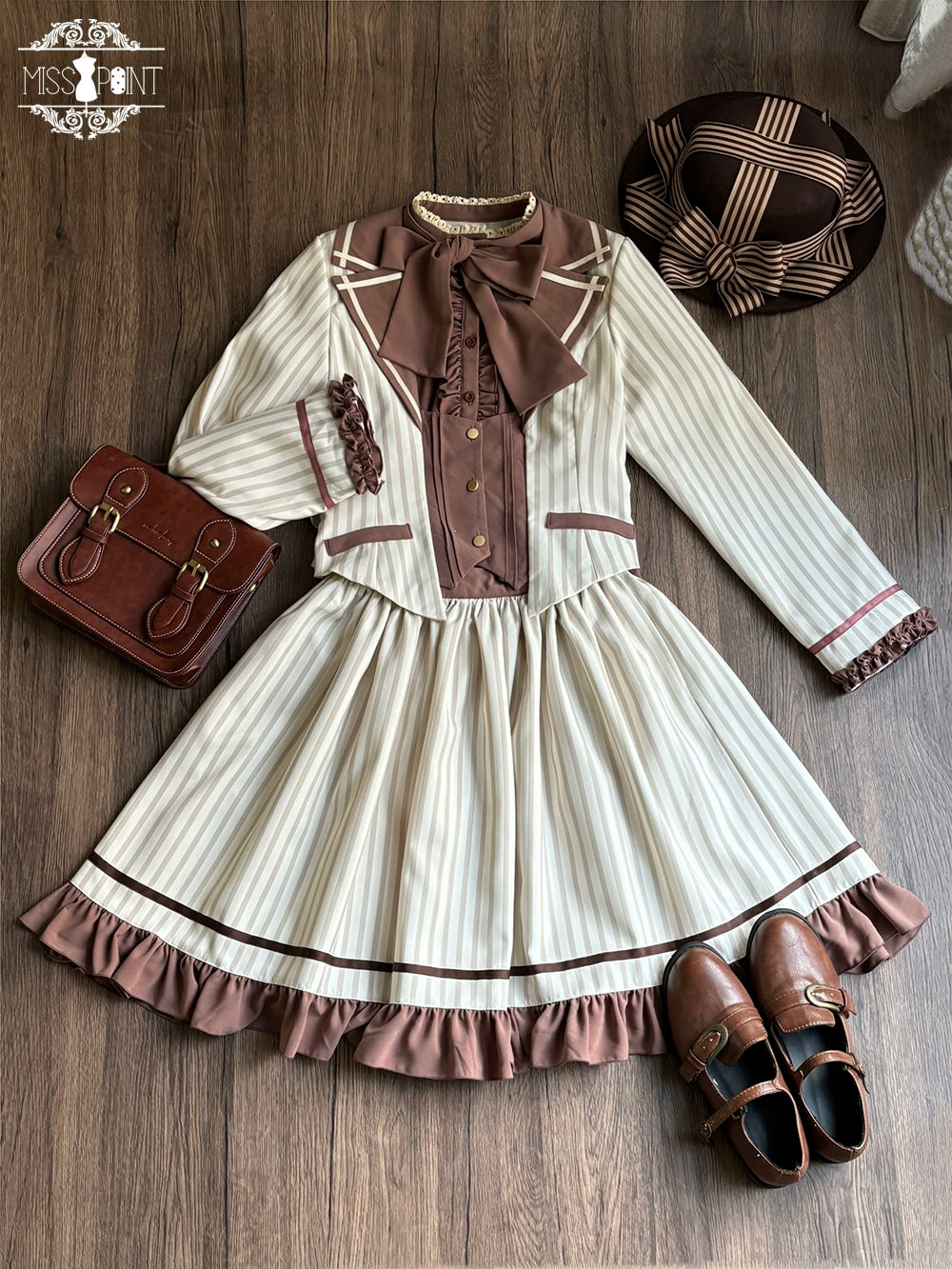 【予約販売】Classic Chocolat Stripe ストライプショートジャケット