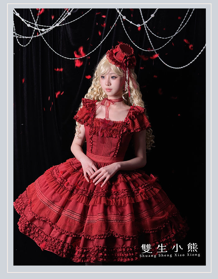 【受注予約4/28まで】Camellia Dream スクエアネックワンピース・ショート丈