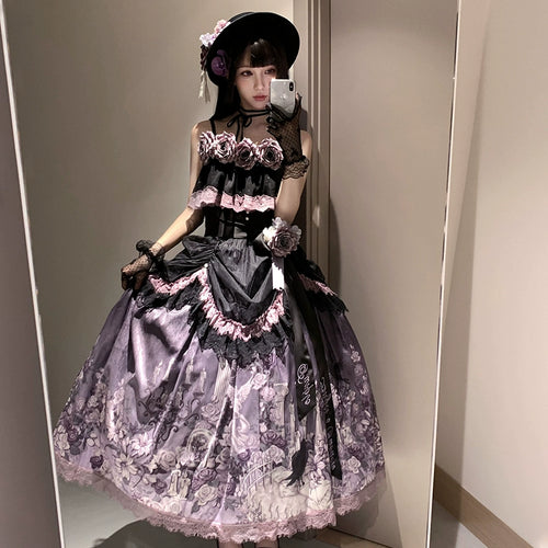 Mysterious Rose 薔薇とレースのセットアップ