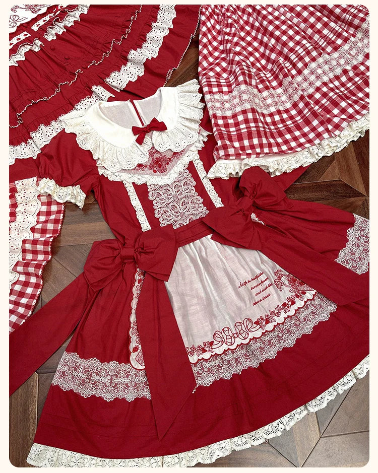 Strawberry Basket 丸襟ワンピース