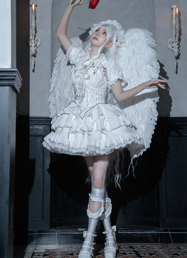 十字契約 ベルトリボンジャンパースカートとボレロのセット 全6色