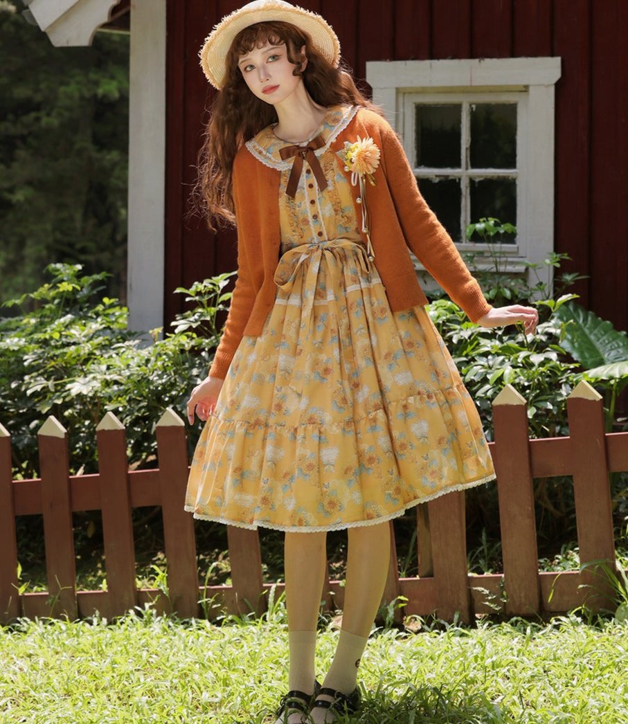【予約販売】Gardening Sunflower デイリーワンピース