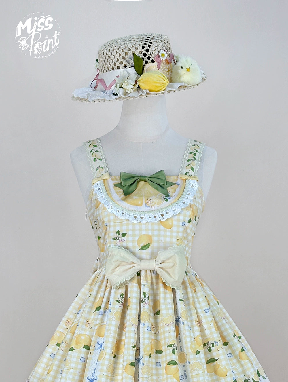 【予約販売】Lemon Sweetie プリントジャンパースカート・ミドル丈
