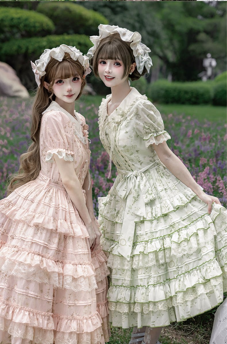 【受注予約9/13まで】Sweet Jasmine 半袖ワンピース