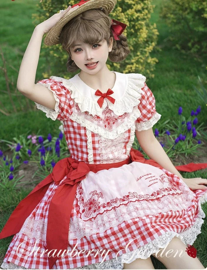 Strawberry Basket 丸襟ワンピース