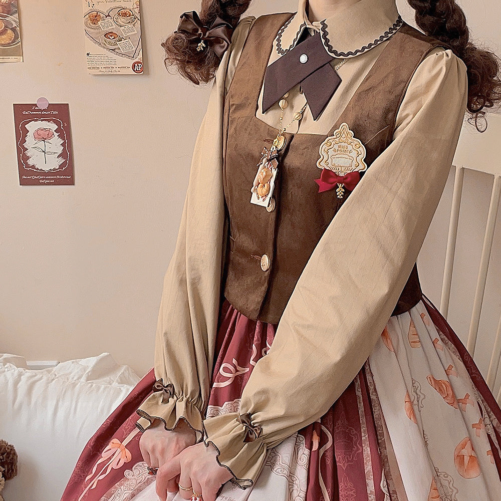 洋ロリ キャンディードール 2 予約販売】Bread morning クロスタイ付ブラウス – ロリータファッション通販RonRon