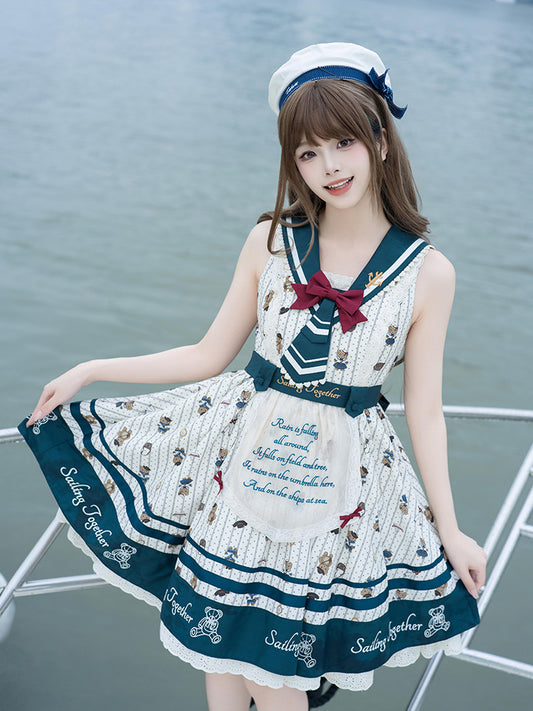 Marine Bear セーラーカラージャンパースカート
