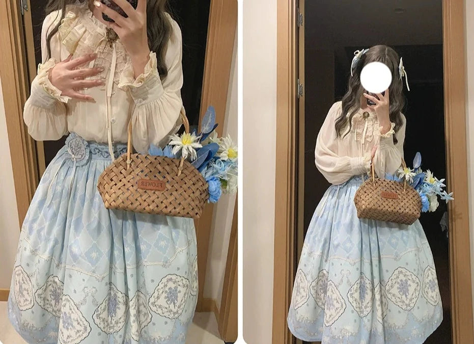 Forget Me Not パステルカラーのプリントスカート