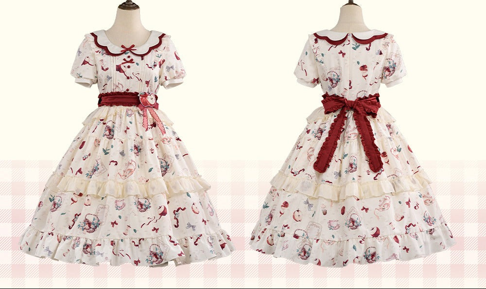 【受注予約9/2まで】Natural Apple Tea ガーデンワンピース・オフホワイト