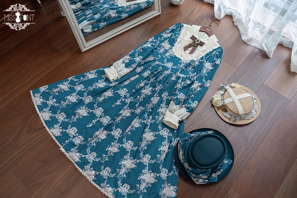 【予約販売】Antique Flower Wall ワンピース