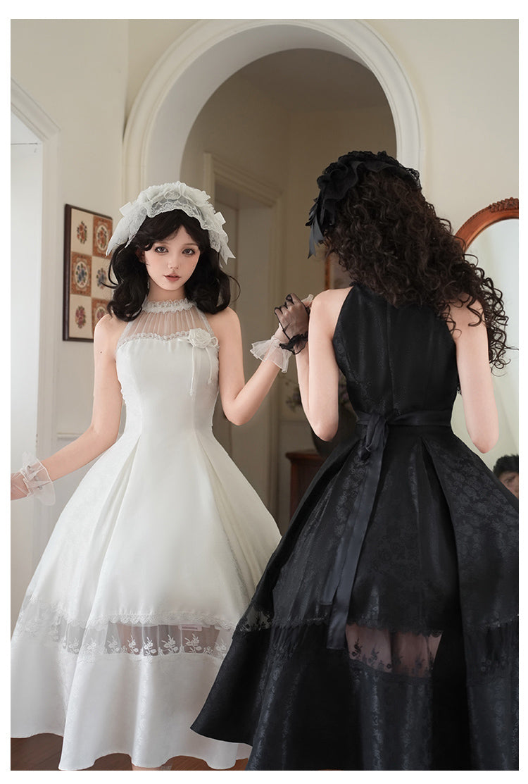 ローズジャガードホルターネックワンピース 単品・セット