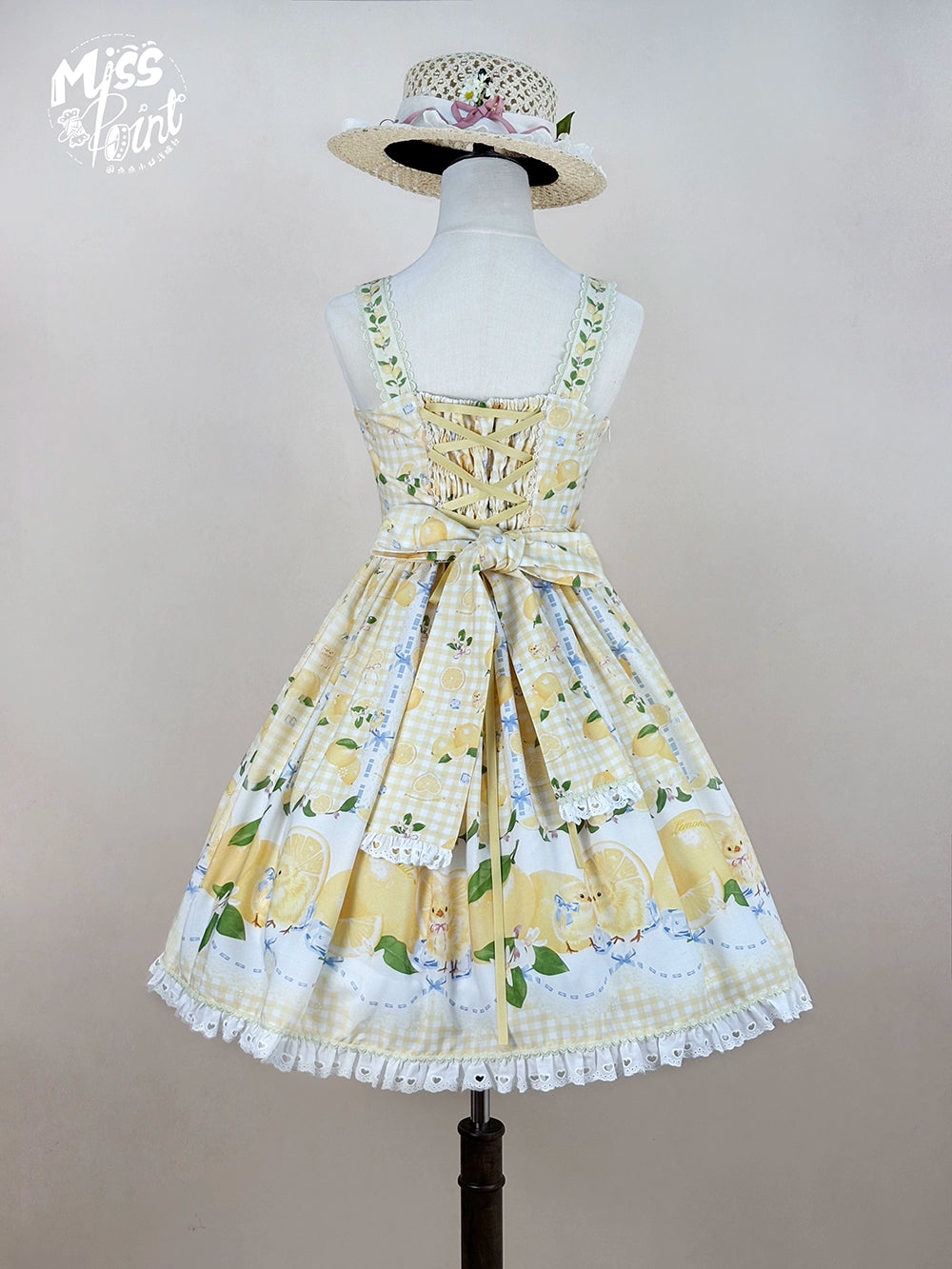【予約販売】Lemon Sweetie プリントジャンパースカート・ミドル丈