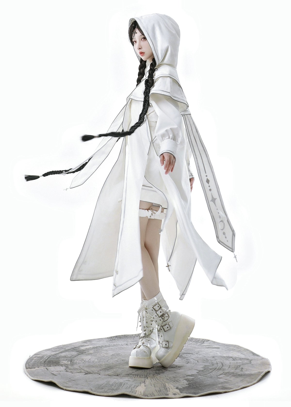 Diamond Embroidery Prince Lolita White Setup and Cape