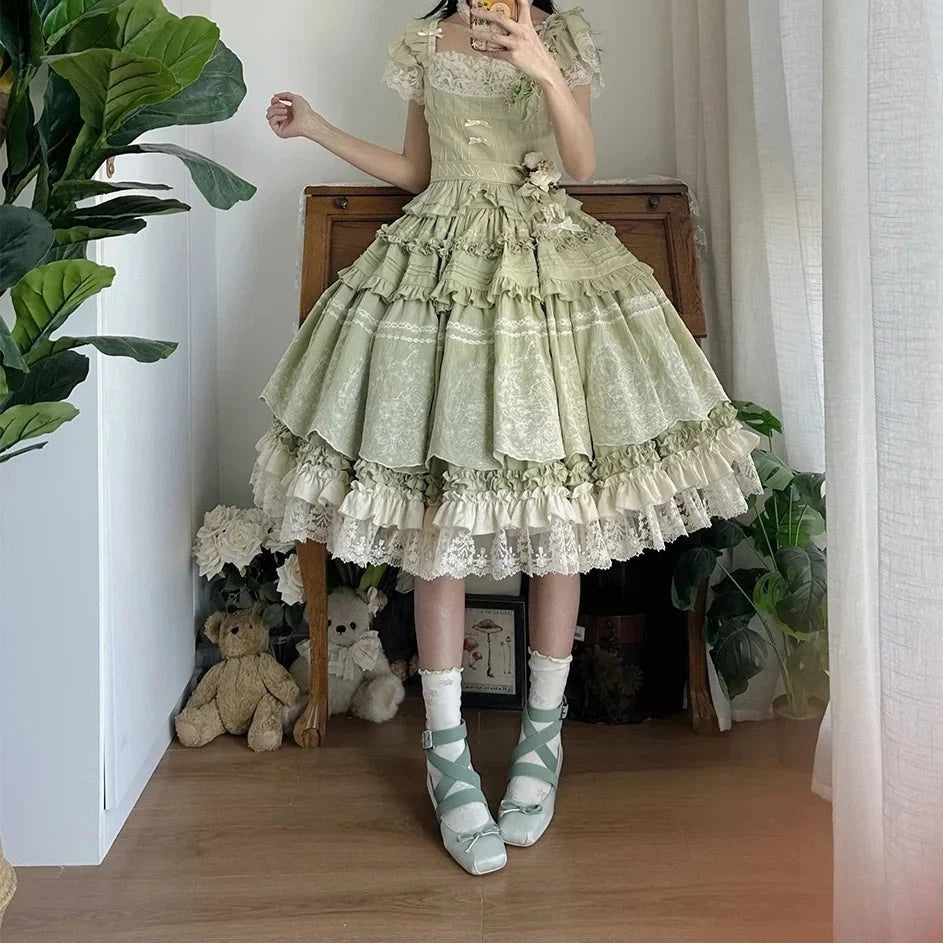 十四行詩 レースと刺繍のスカート