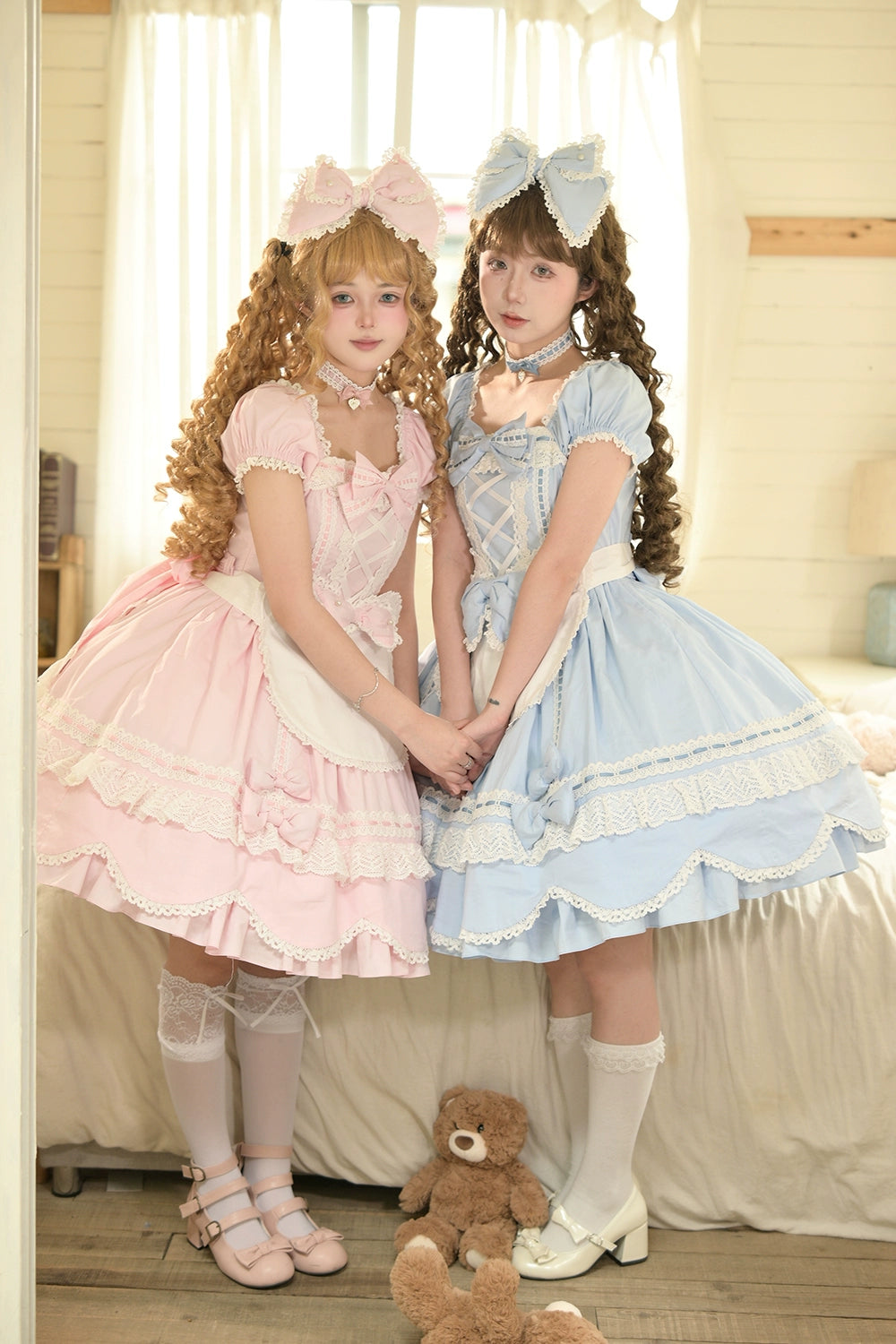 【予約販売】Antique Petal Rabbit リボンワンピース