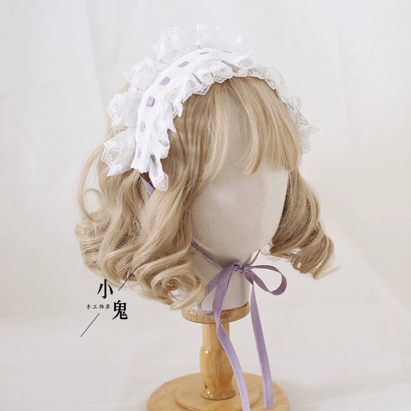 うさ耳クリップ付きヘッドドレス 全8色