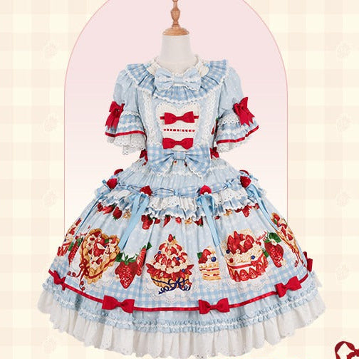 【受注予約8/26まで】Strawberry Cake Guide プリントワンピース 新色